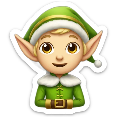 elf appearing and hiding sticker