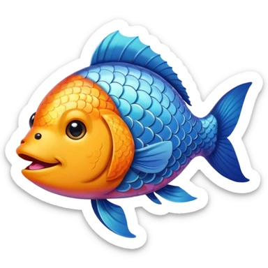 poisson avec tête de chien sticker
