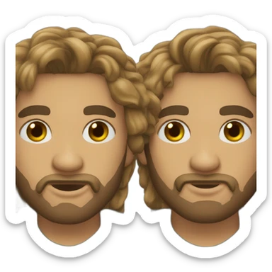 Hombre cabello castaño,barba tipo candado,ojos verdes sticker