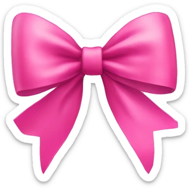 Pink Christmas bow sticker