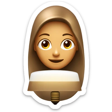 Lampada abbronzante con una ragazza che si abbronza sopra e il logo napa sul lettino sticker