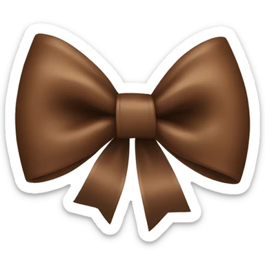 Brown bow sticker