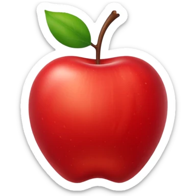 An apple running away to the right sticker