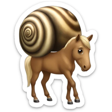 un escargot on a horse sticker
