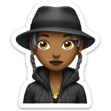 gangster girl sticker