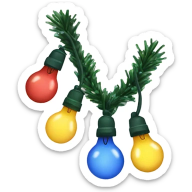 christmas lights sticker