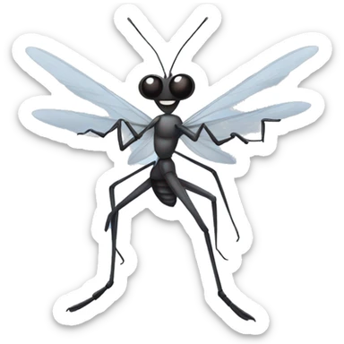 Mosquito wearing a ballet dress sticker