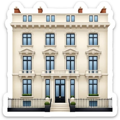 white notting hill townhouse sticker