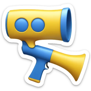 MEGAFONO de color azul y amarillo sticker