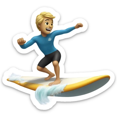 surf on the water sticker