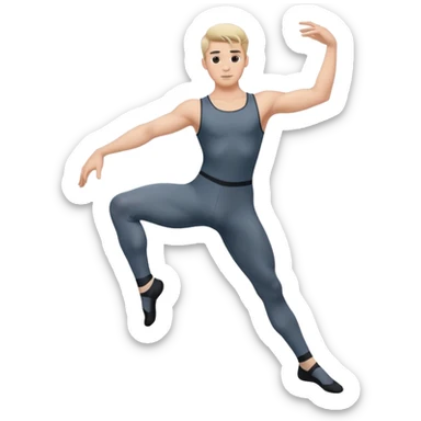 male dance choreographer with full tights  sticker