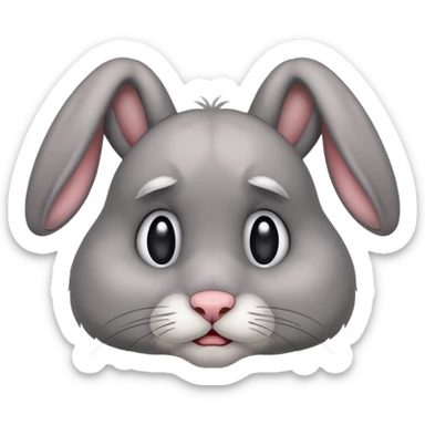 Sad rabbit  sticker