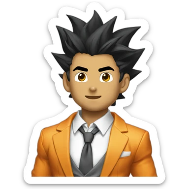 Goku super sayan wear a suit sticker