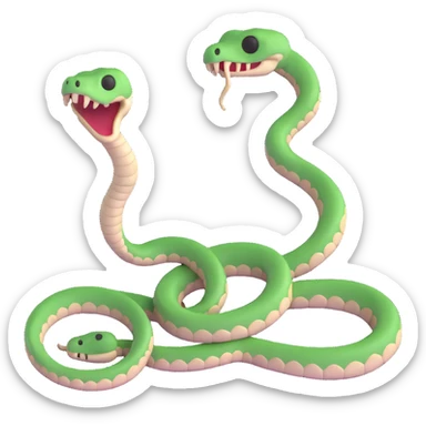 skeleton snake sticker