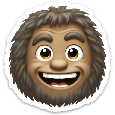 Laughing Bigfoot  sticker