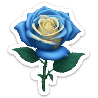 blue rose sticker