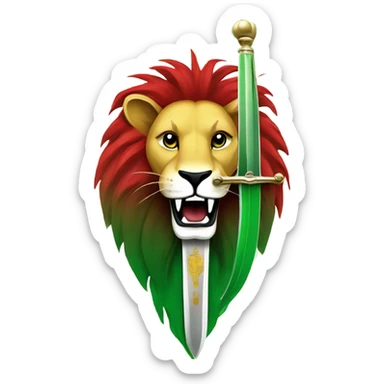lion and sun iran flag sticker