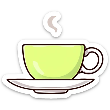 tea cup sticker