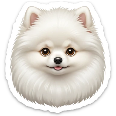 Dog Pomeranian white sticker