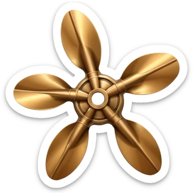 4 blade marine propeller sticker