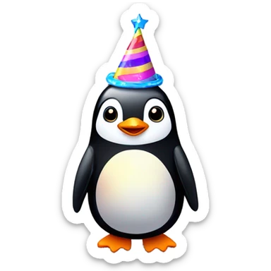 Birthday penguin  sticker