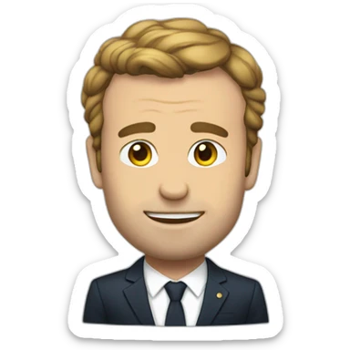 Macron au toilette sticker