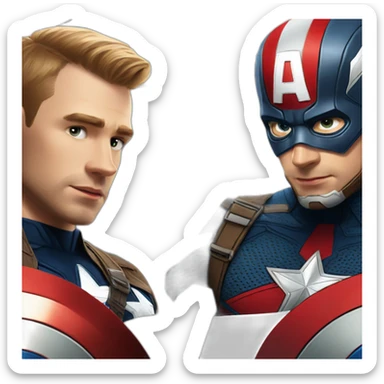 Captain America and Spyder man sticker