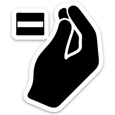 Make the Italian hand gesture bright yellow, with the fingers holding a small German flag between them. Keep the icon style clean and bold with a transparent background. sticker