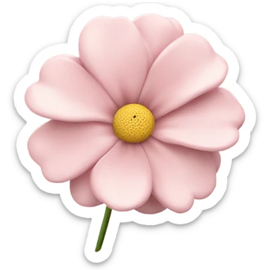 Flower ranunkel pion light pink and beige,  sticker