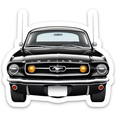 Black 1965 Ford Mustang sticker