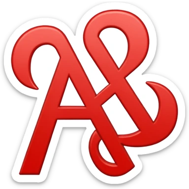 Un logo en letras rojas con contorno blanco que diga AVOMUSIC  sticker