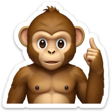 Monkey showing middle finger sticker