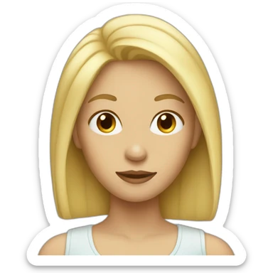 Blonde woman replace sticker