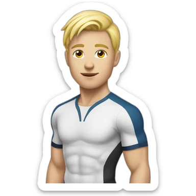 Athletic blonde gay boy sticker
