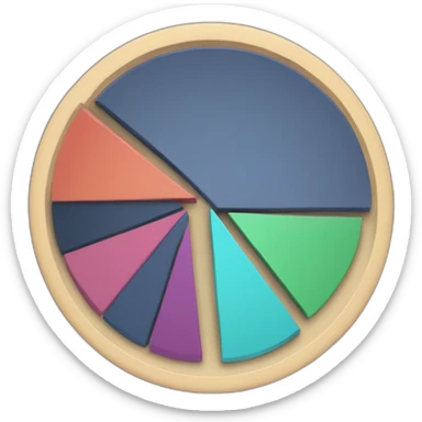 pie chart on assets sticker