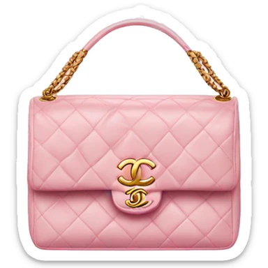 light pink chanel christmas bag sticker