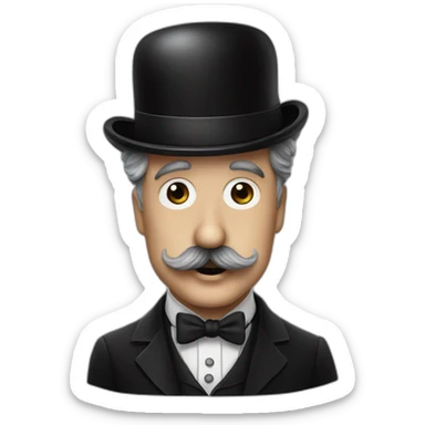 Charlie Chaplin moustache sticker