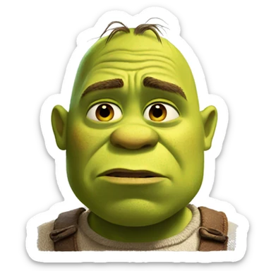 Very sad shrek sticker