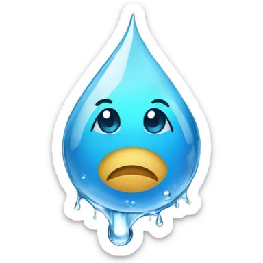 water droplet on face sticker