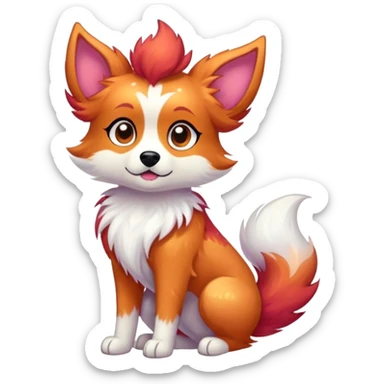 Falvie-Fionbri-creature-sparkle-dog-fursona sticker
