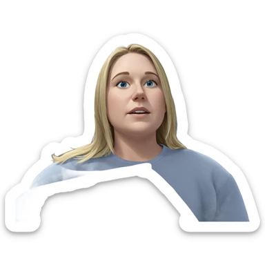 blonde girl under blue sky sticker