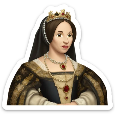 Queen Catherine of Aragon, detailed pretty sticker