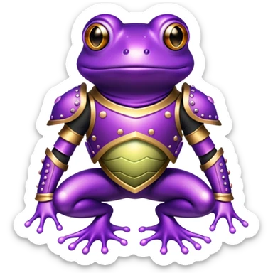 Frog with purple armor sticker