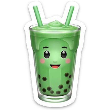 Mint  boba sticker
