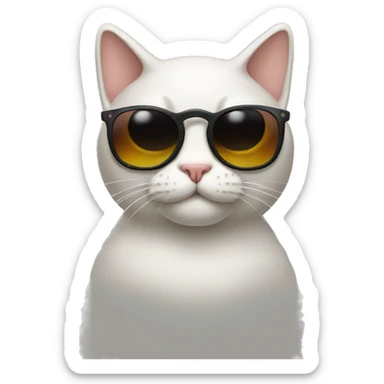 Cat with sunglasses sticker