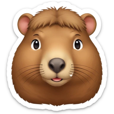 Capibara tierno enamorado sticker