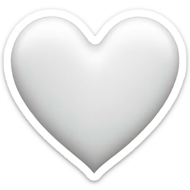 White heart sticker
