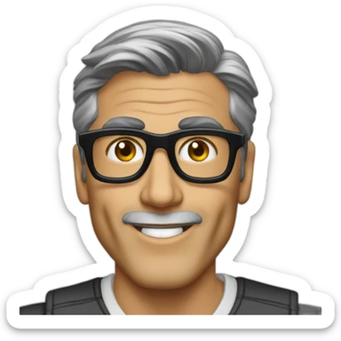 George Clooney glasses sticker
