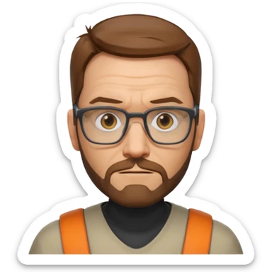 gordon freeman 100 100px without helmet sticker