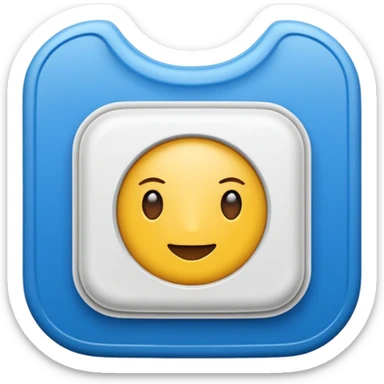 Ostomiebeutel Emoji ohne Gesicht, nur der Beutel sticker